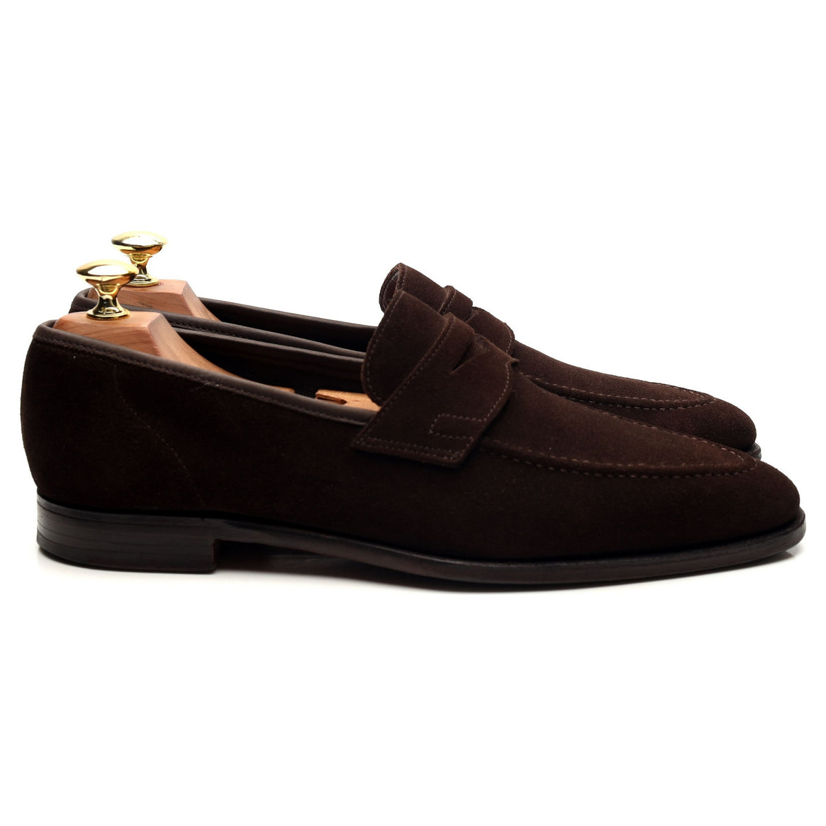 &#39;Teign&#39; Dark Brown Suede Loafers UK 7.5 E