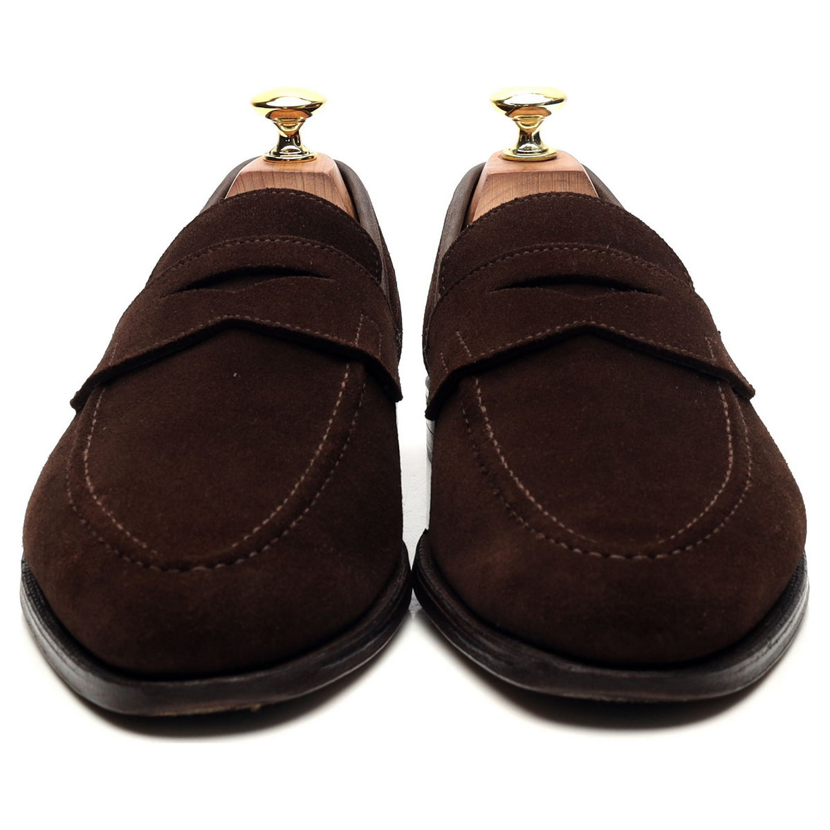 &#39;Teign&#39; Dark Brown Suede Loafers UK 7.5 E