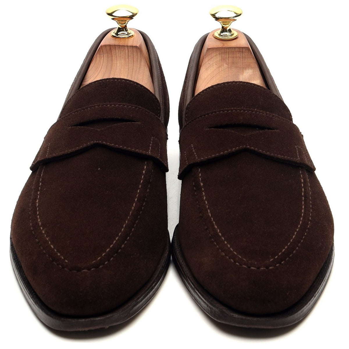 &#39;Teign&#39; Dark Brown Suede Loafers UK 7.5 E