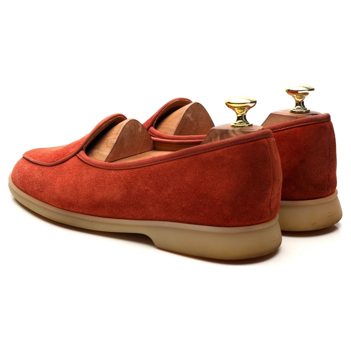 &#39;Sagan Stride&#39; Orange Suede Slip On Loafers UK 7 / UK 7.5