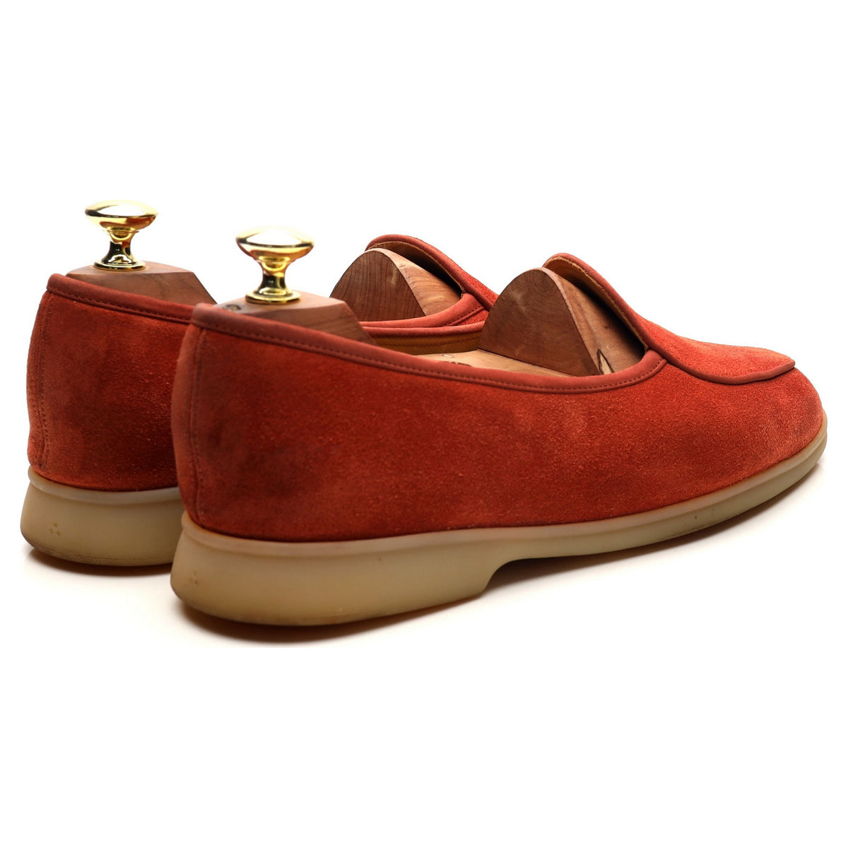 &#39;Sagan Stride&#39; Orange Suede Slip On Loafers UK 7 / UK 7.5