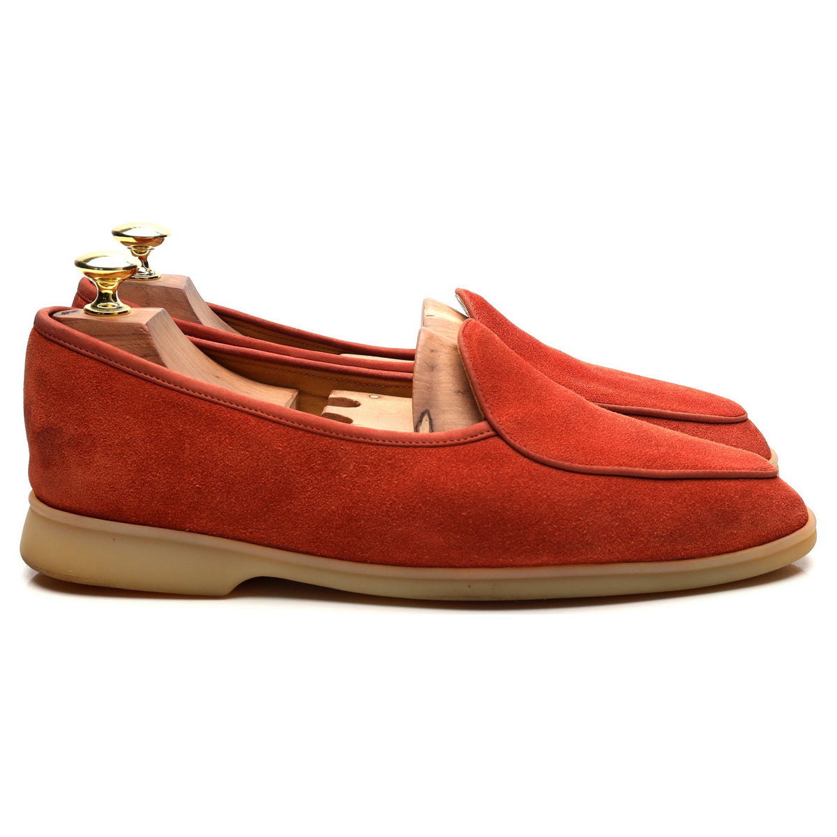 &#39;Sagan Stride&#39; Orange Suede Slip On Loafers UK 7 / UK 7.5