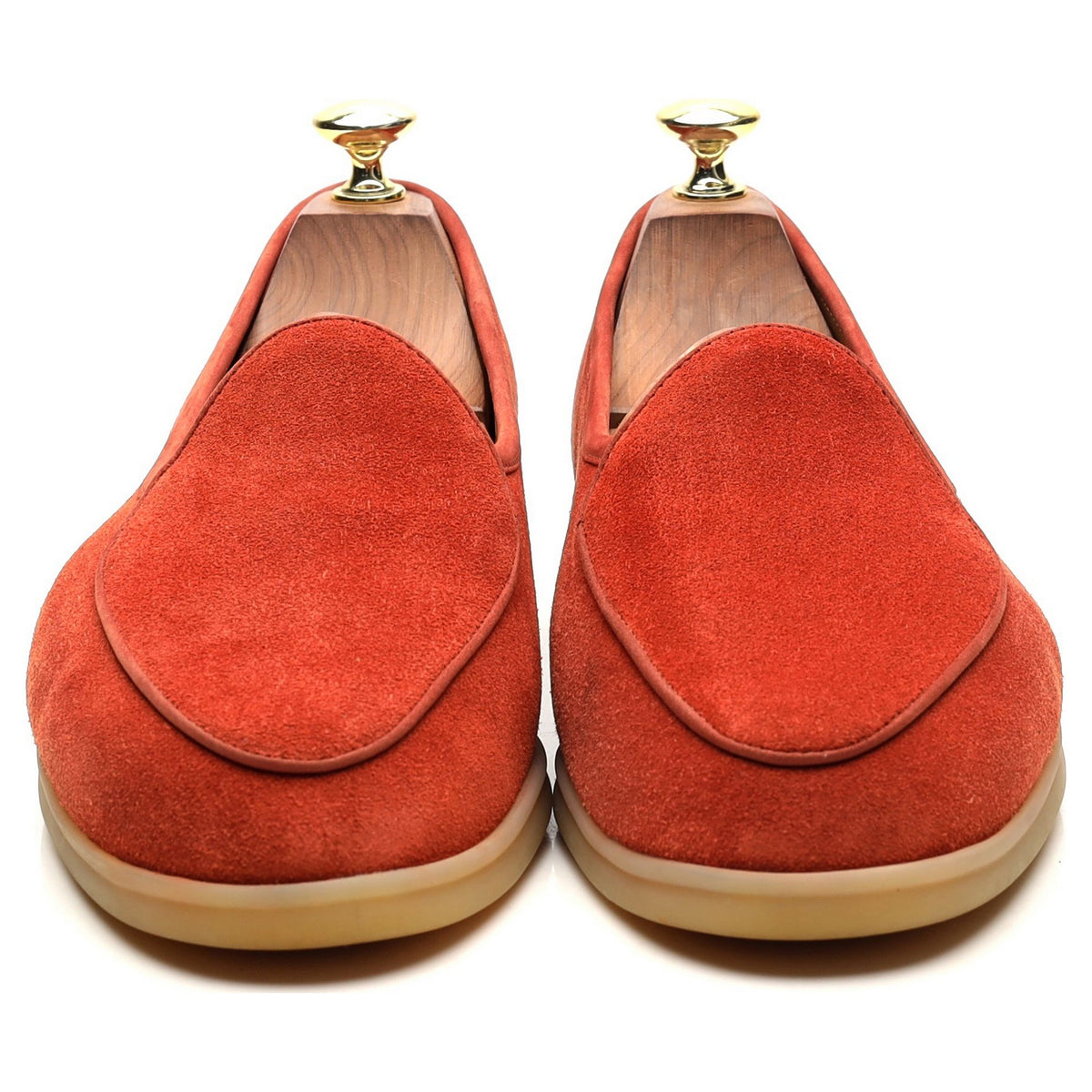 &#39;Sagan Stride&#39; Orange Suede Slip On Loafers UK 7 / UK 7.5