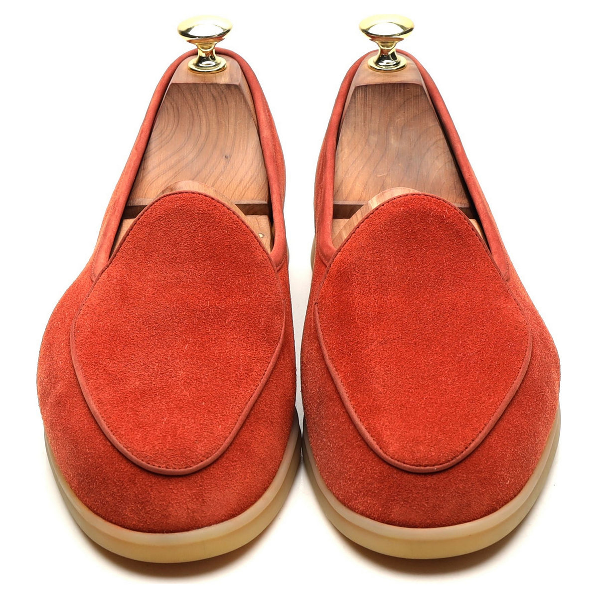 &#39;Sagan Stride&#39; Orange Suede Slip On Loafers UK 7 / UK 7.5