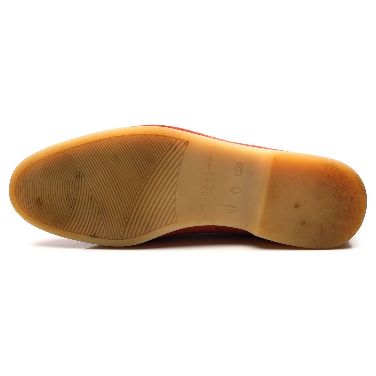 &#39;Sagan Stride&#39; Orange Suede Slip On Loafers UK 7 / UK 7.5