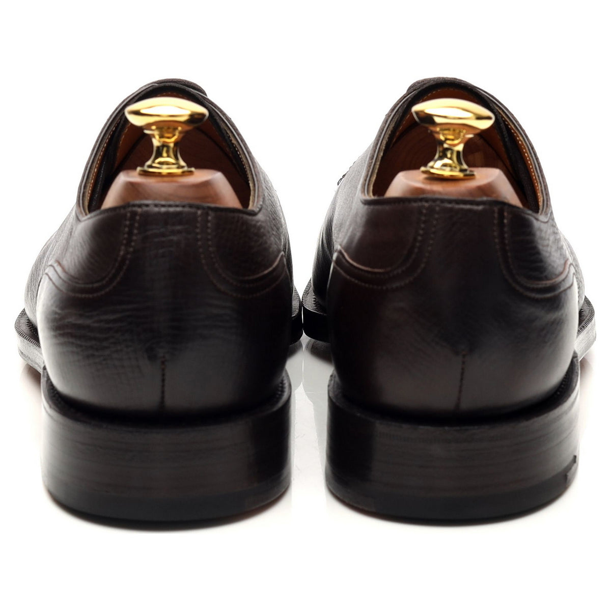 &#39;Dover&#39; Dark Brown Grain Leather Split Toe Derby UK 6.5 E