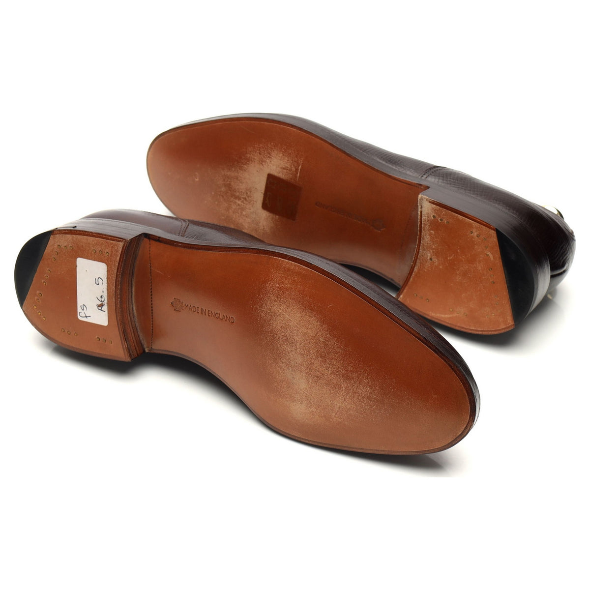 &#39;Dover&#39; Dark Brown Grain Leather Split Toe Derby UK 6.5 E