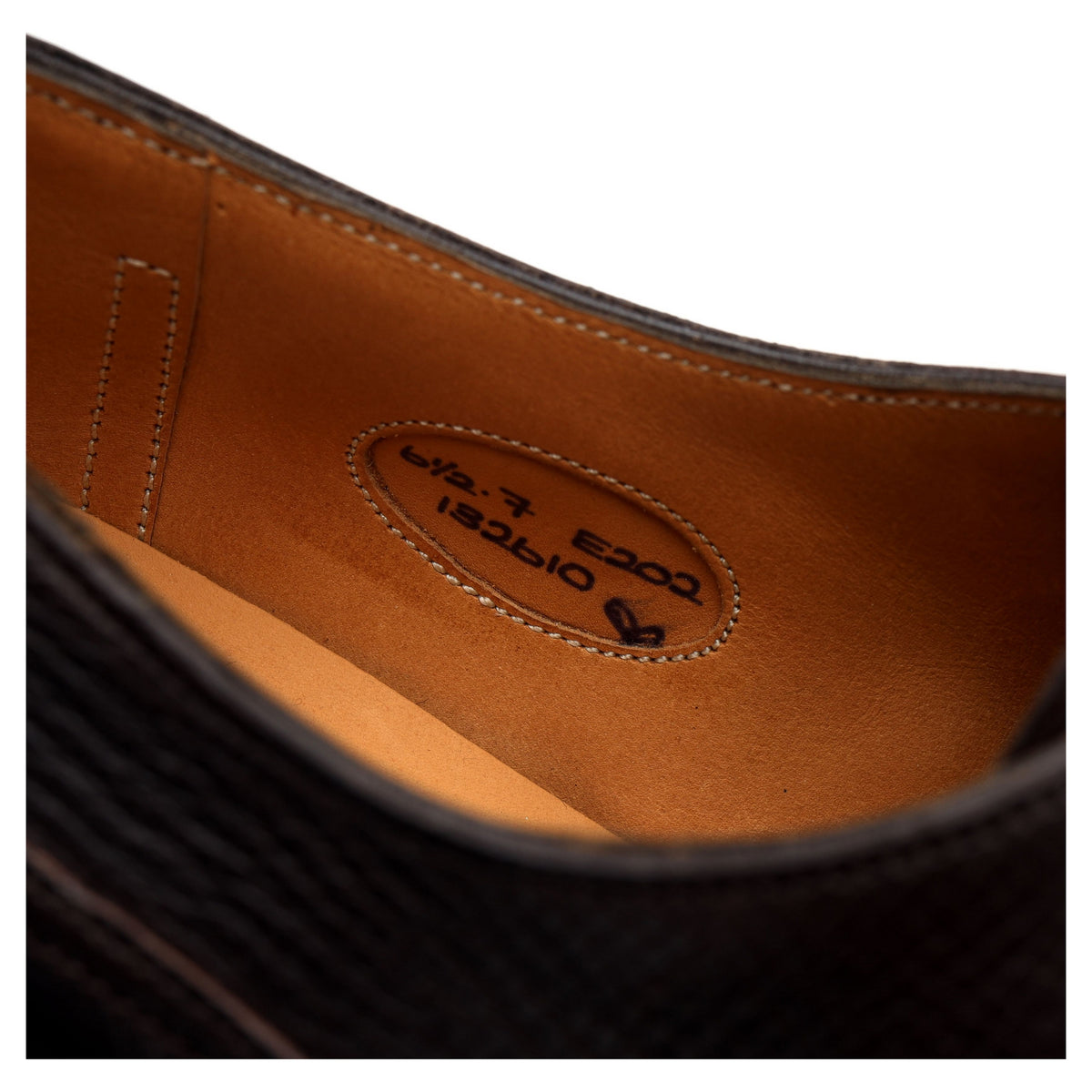 &#39;Dover&#39; Dark Brown Grain Leather Split Toe Derby UK 6.5 E