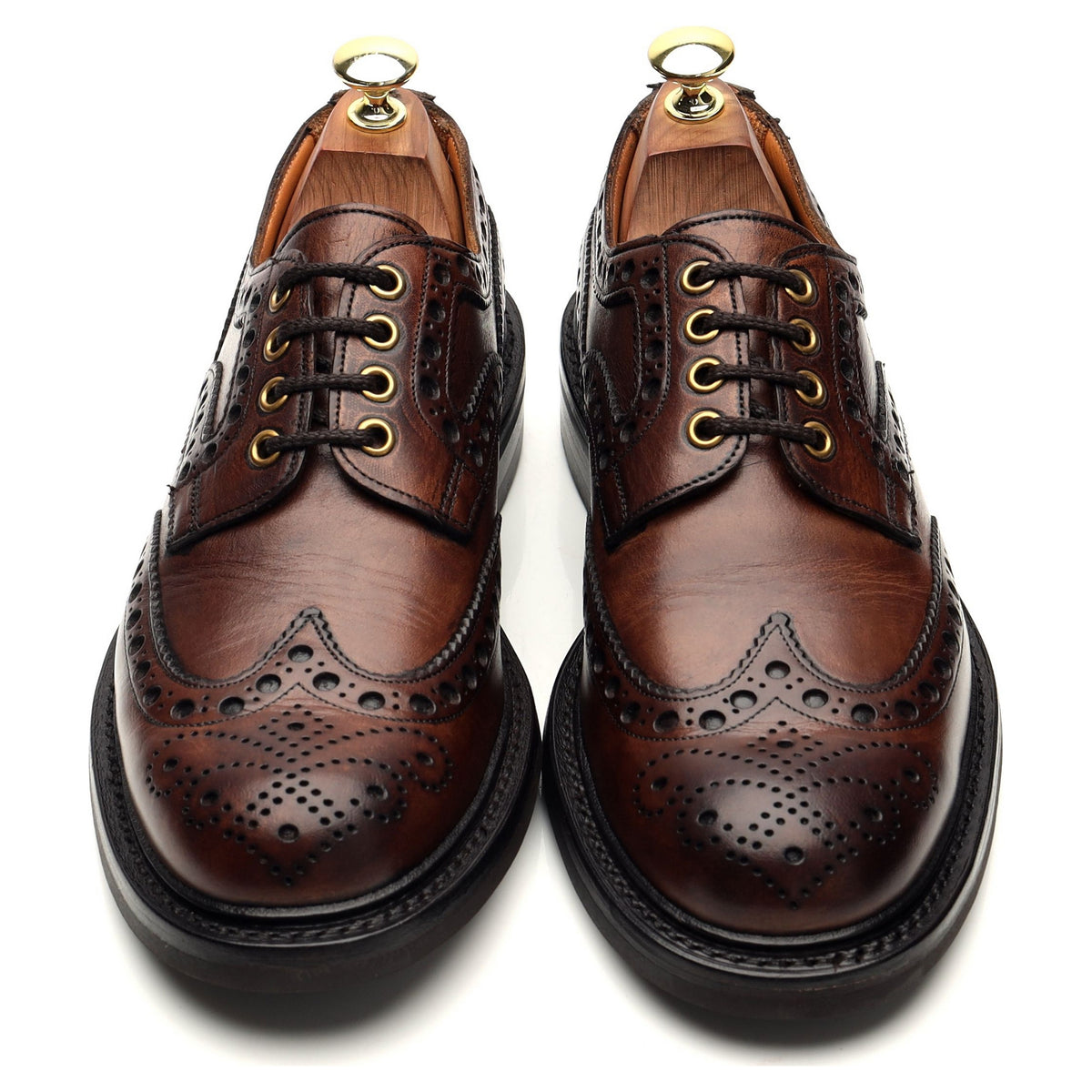 Herring &#39;Burford&#39; Brown Leather Derby Brogues UK 7 F