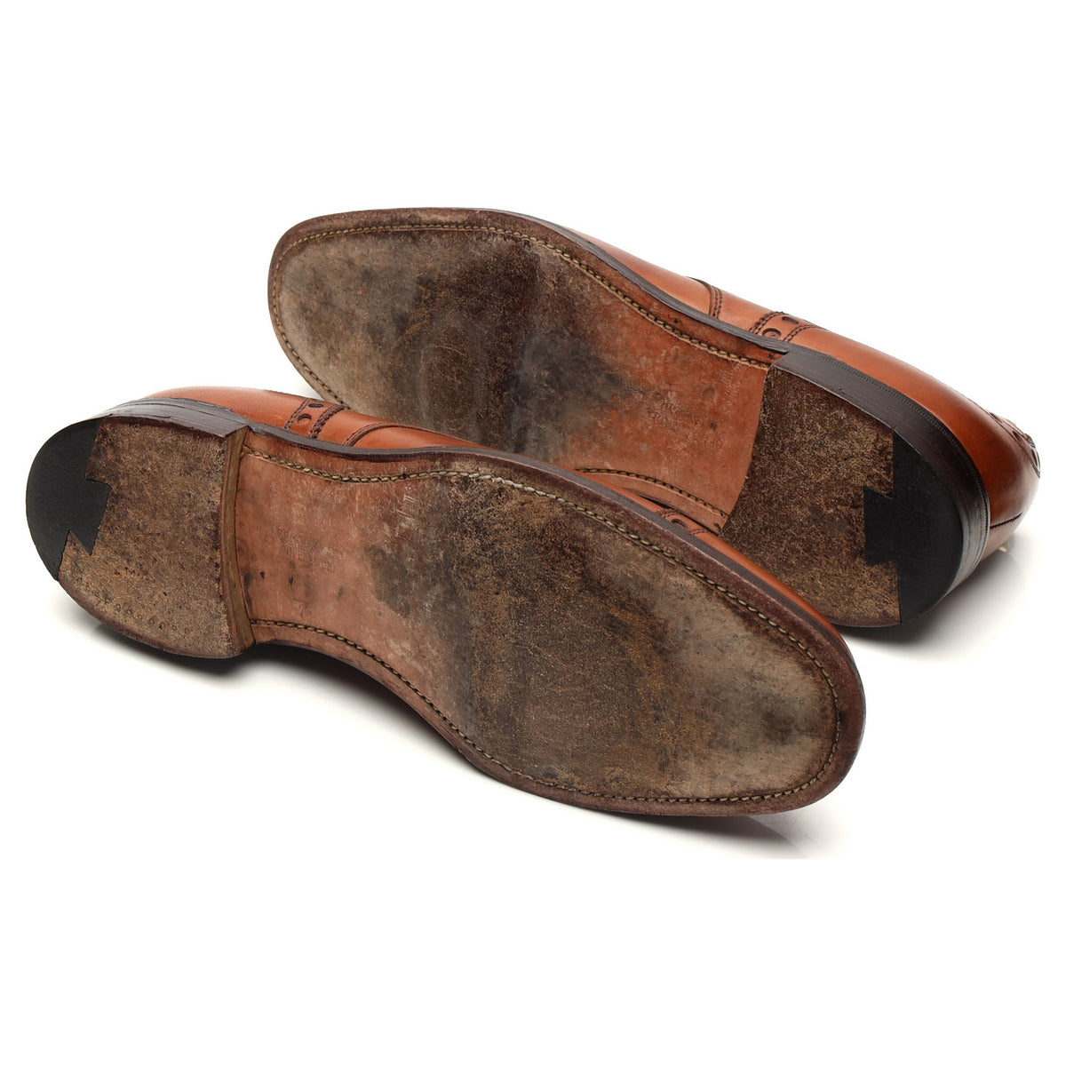 &#39;Harvard ll&#39; Brown Leather Cap Toe Derby UK 9 F