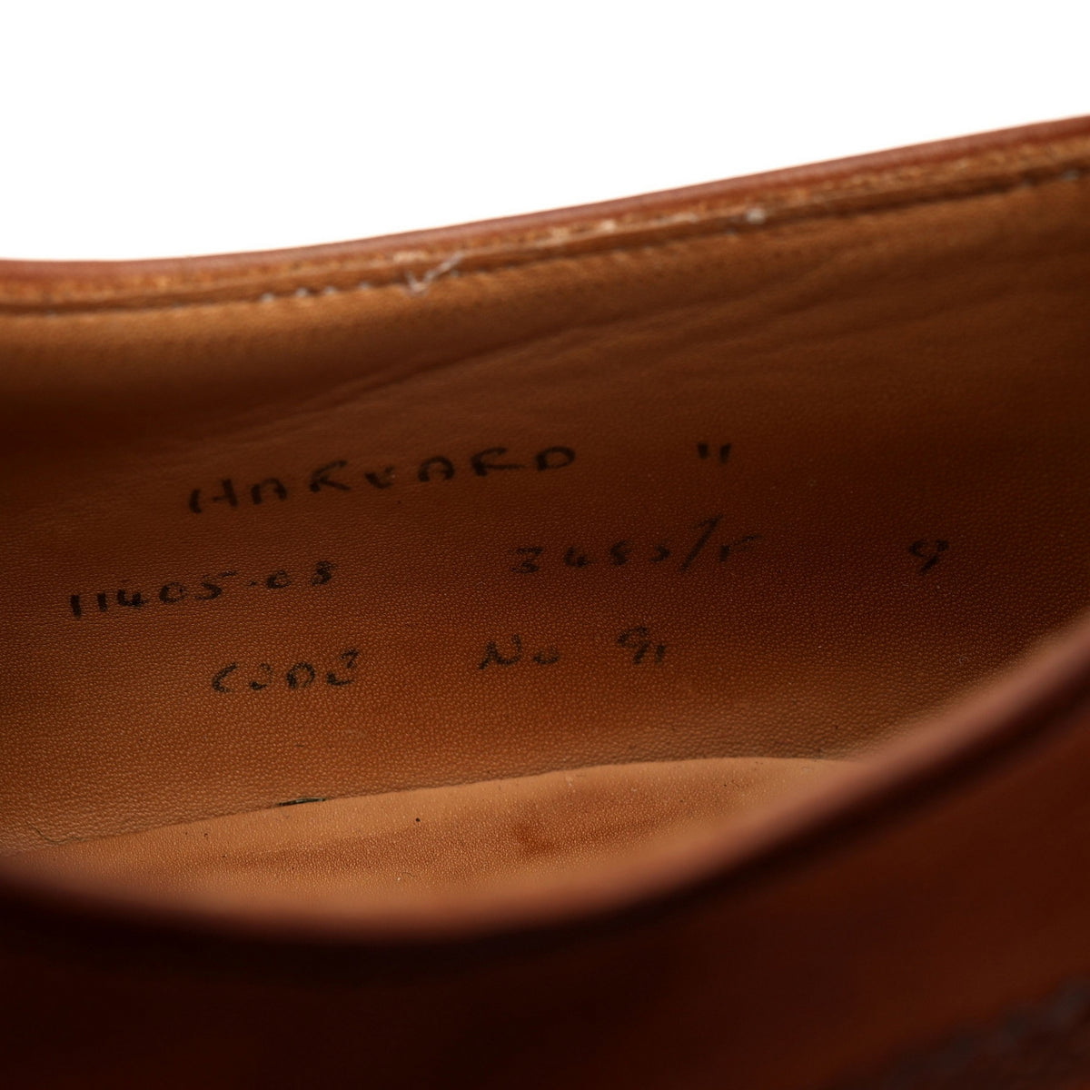 &#39;Harvard ll&#39; Brown Leather Cap Toe Derby UK 9 F