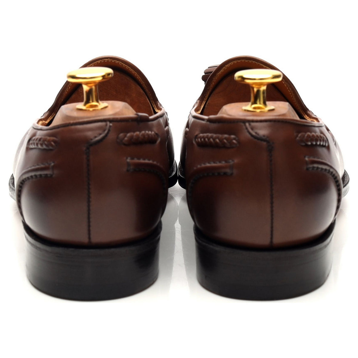 &#39;Belgravia&#39; Brown Leather Tassel Loafers UK 6 E