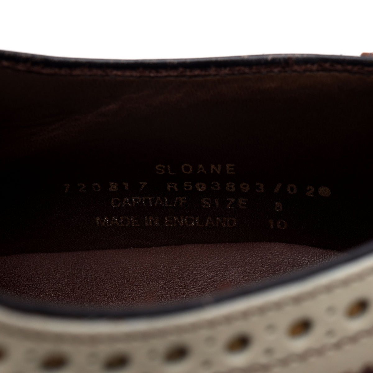 1880 &#39;Sloane&#39; Brown Cream Leather Spectator Brogues UK 8 F