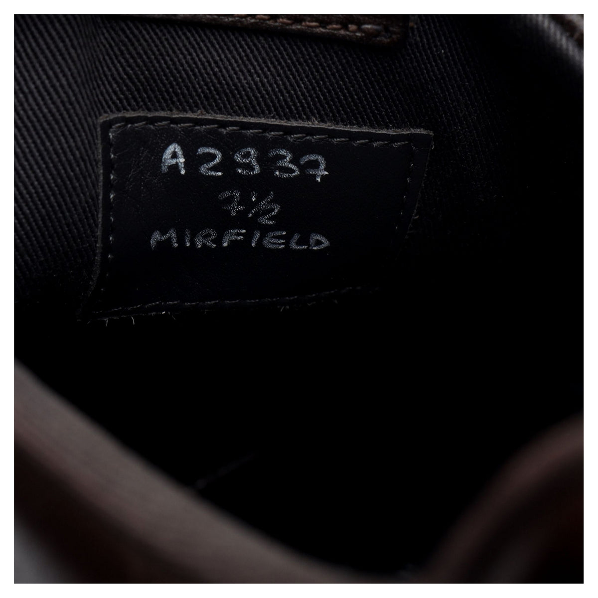 &#39;Mirfield&#39; Dark Brown Leather Sneakers UK 7.5