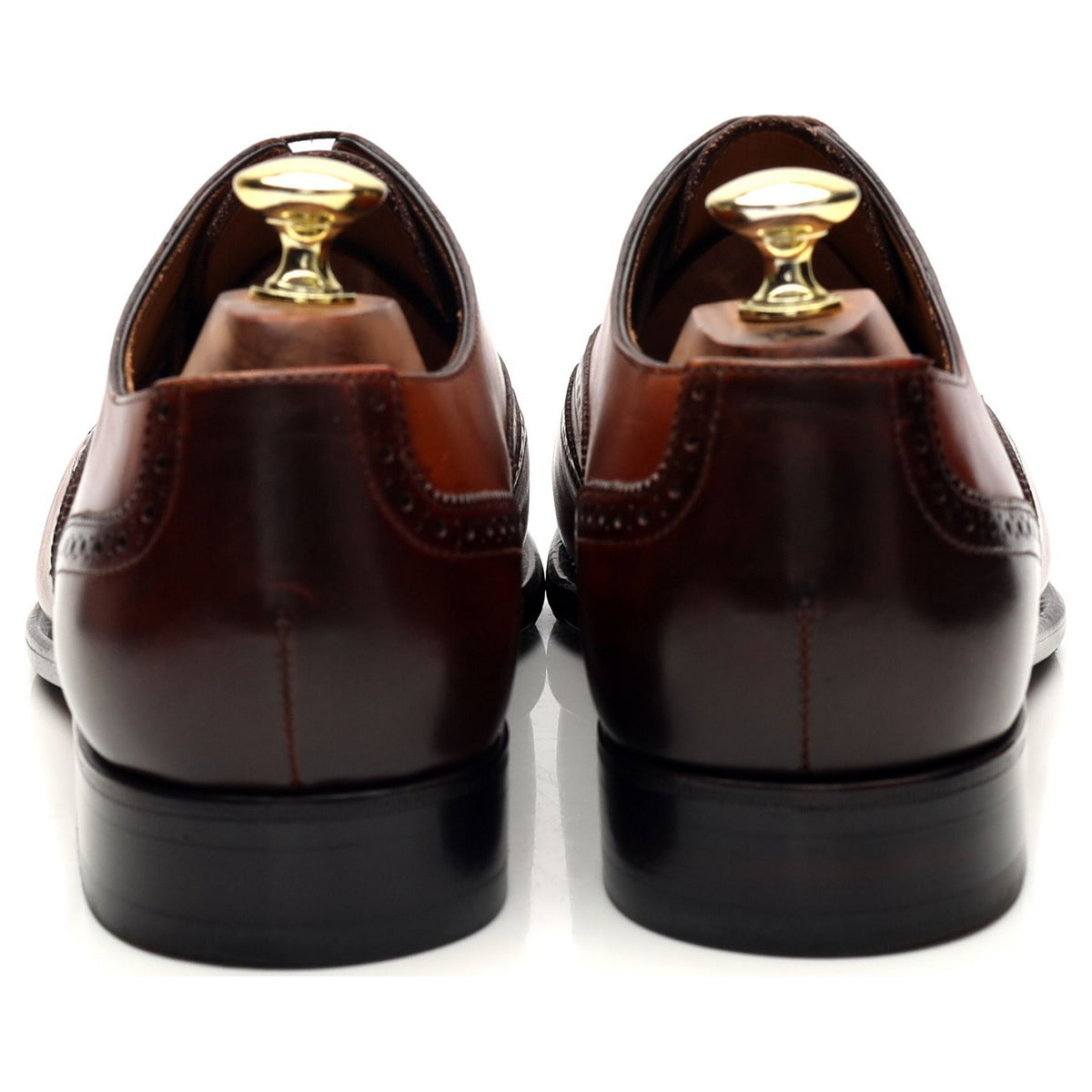 Paolo Scafora &#39;Galia&#39; Tan Brown Leather Oxford Brogues UK 7 US 8 D
