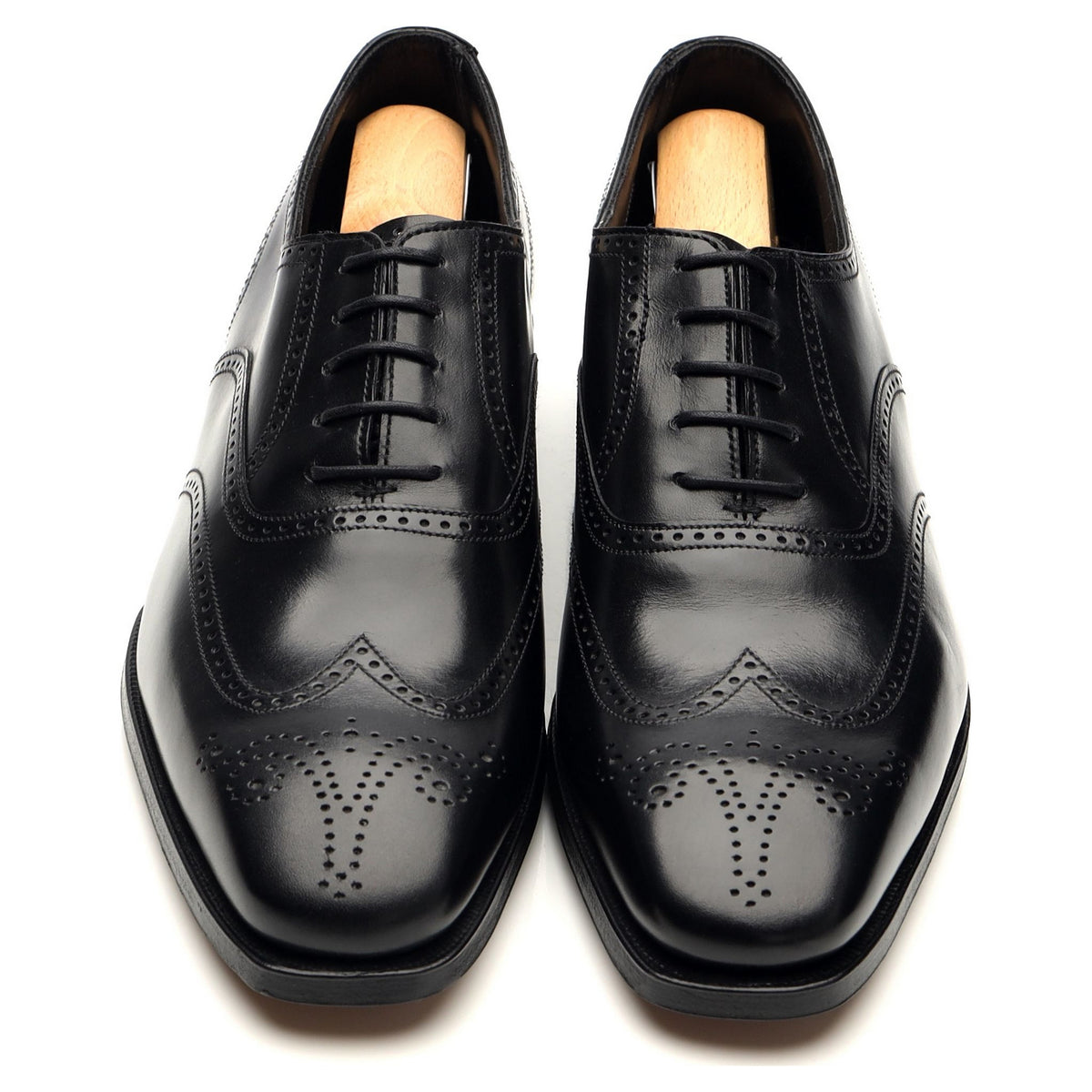 Black Leather Oxford Brogues UK 7.5 D
