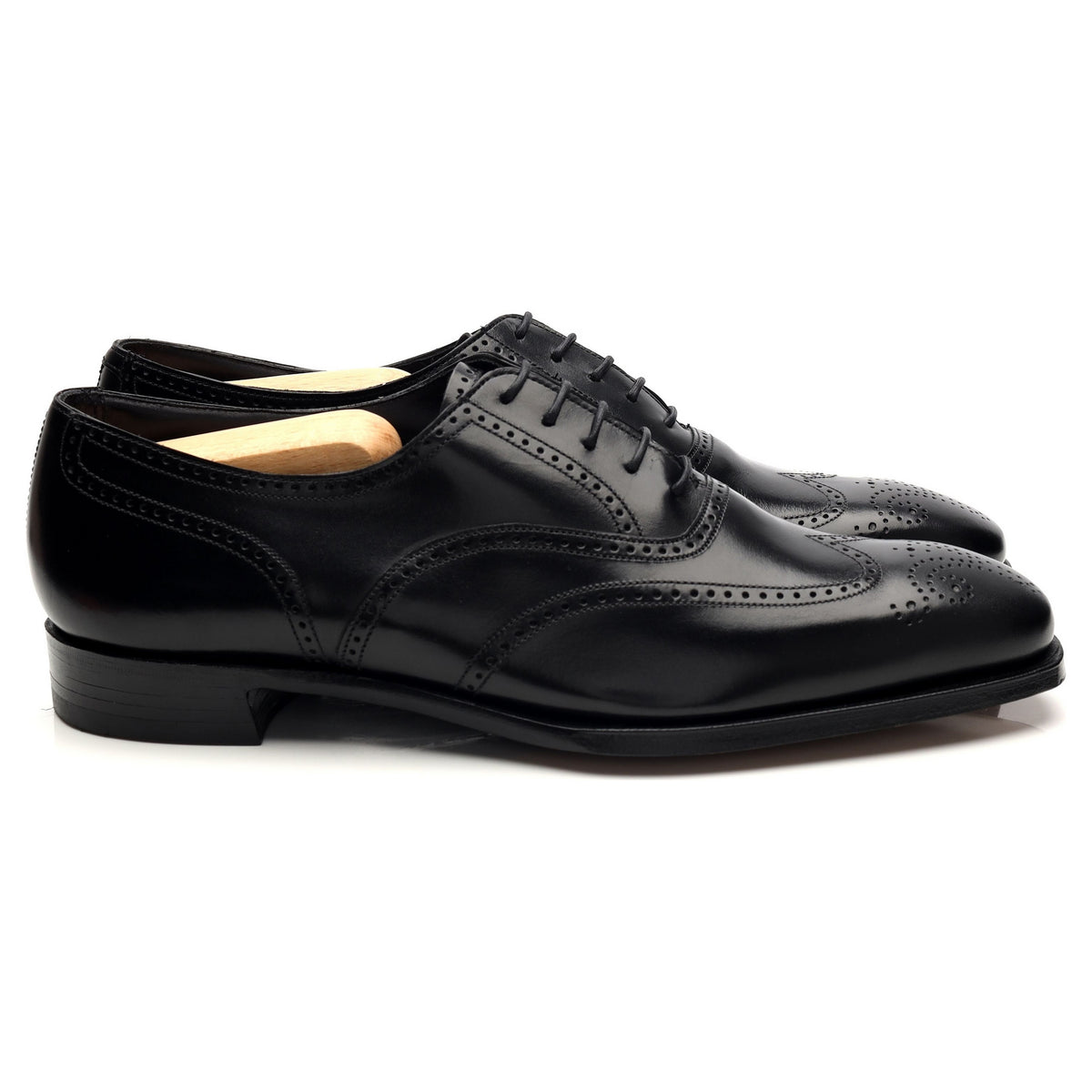 Black Leather Oxford Brogues UK 7.5 D