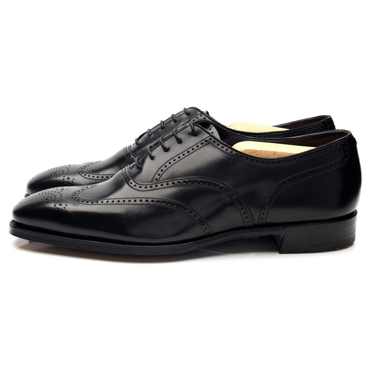 Black Leather Oxford Brogues UK 7.5 D
