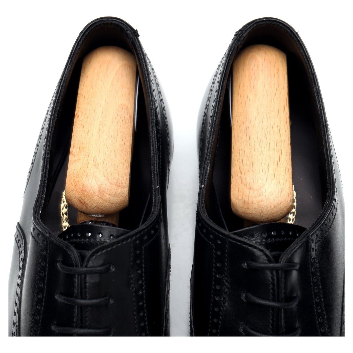 Black Leather Oxford Brogues UK 7.5 D