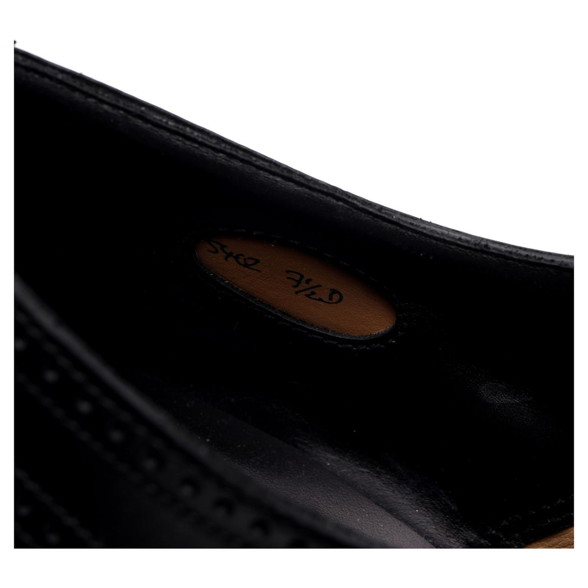 Black Leather Oxford Brogues UK 7.5 D
