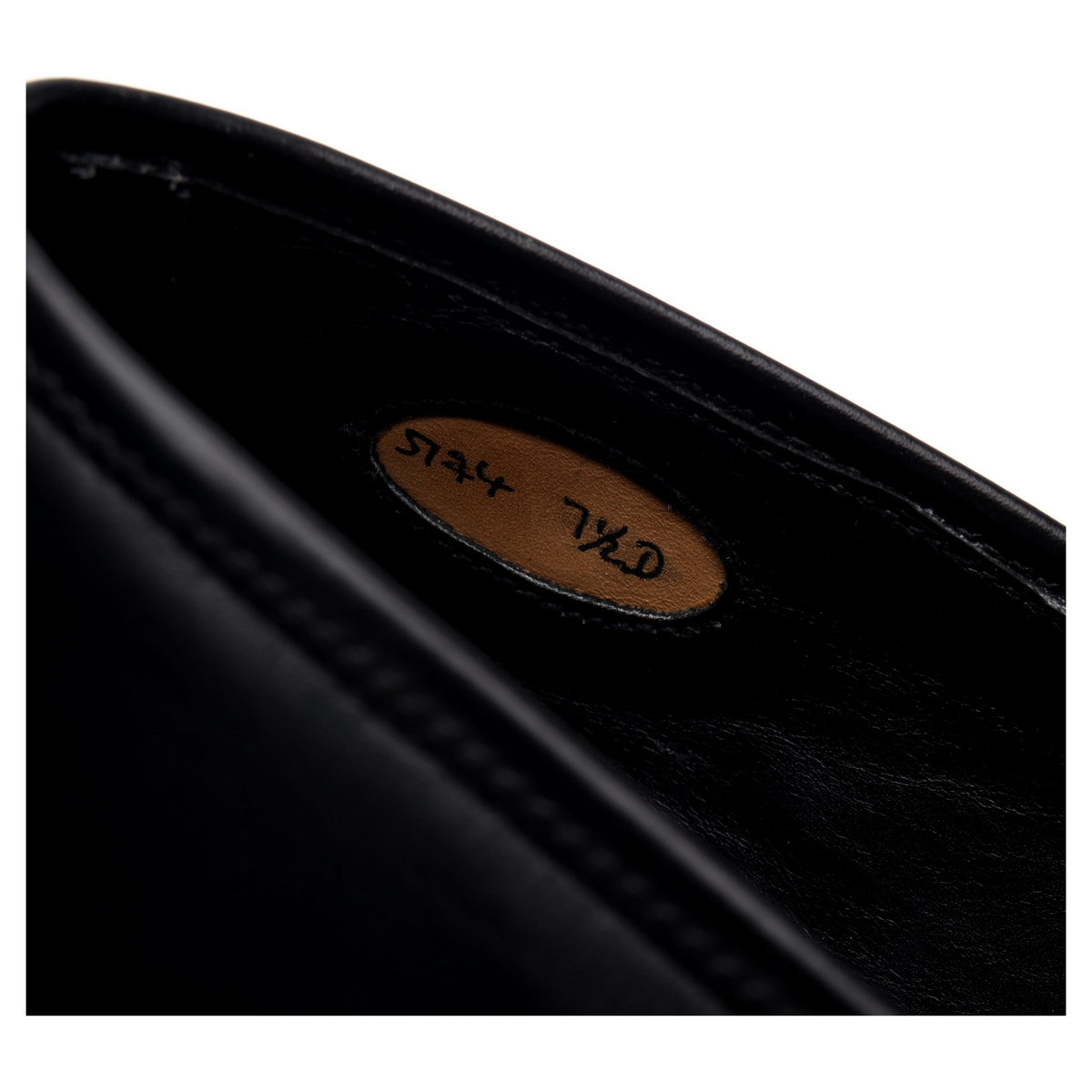 Black Leather Loafers UK 7.5 D