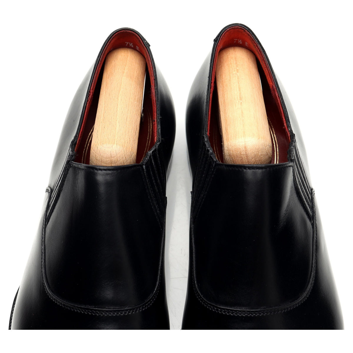 Black Leather Lazyman Slip On Loafers UK 7.5 E