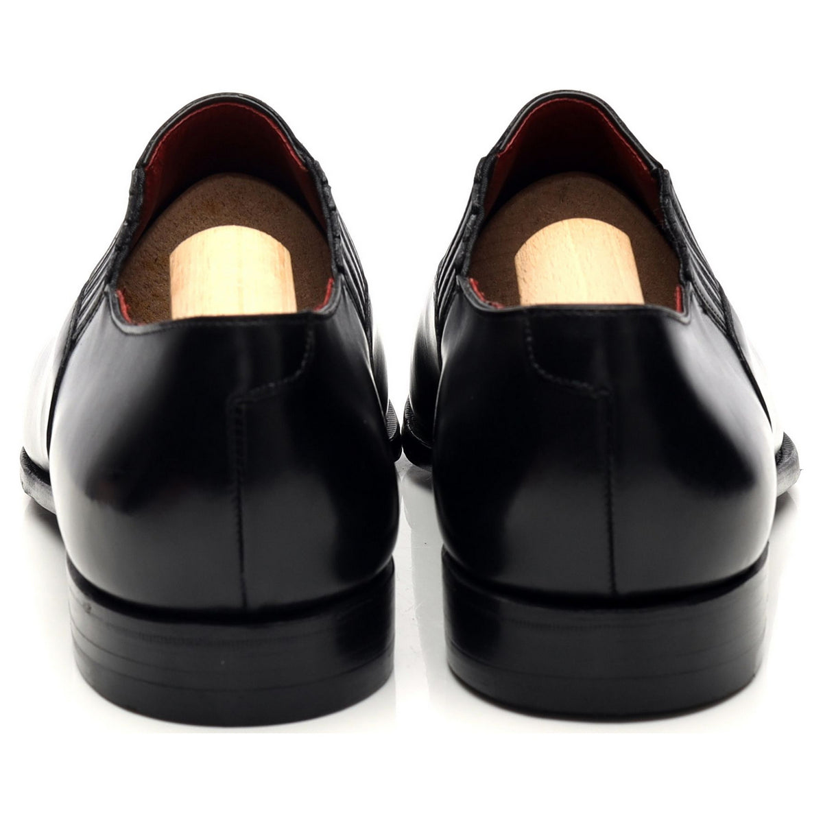 Black Leather Lazyman Slip On Loafers UK 7.5 E