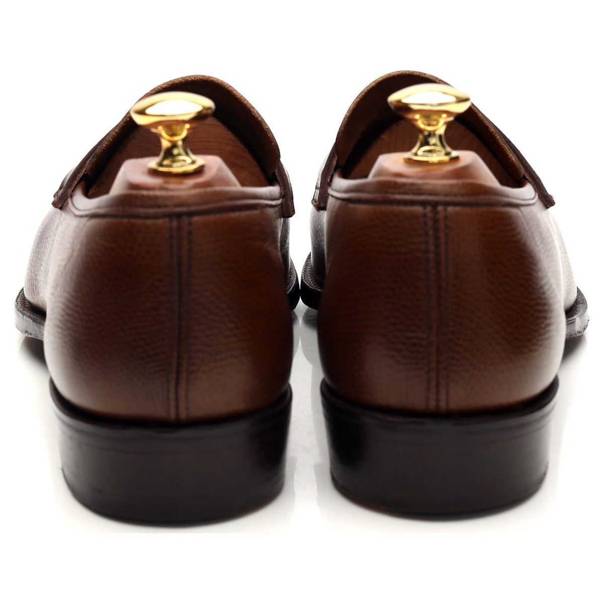 &#39;George&#39; Brown Grain Leather Loafers UK 9.5 E