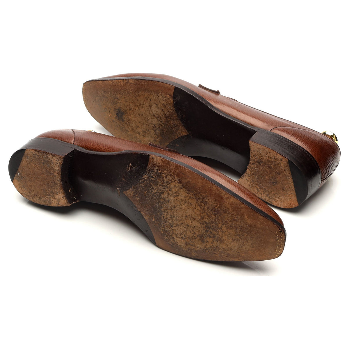&#39;George&#39; Brown Grain Leather Loafers UK 9.5 E