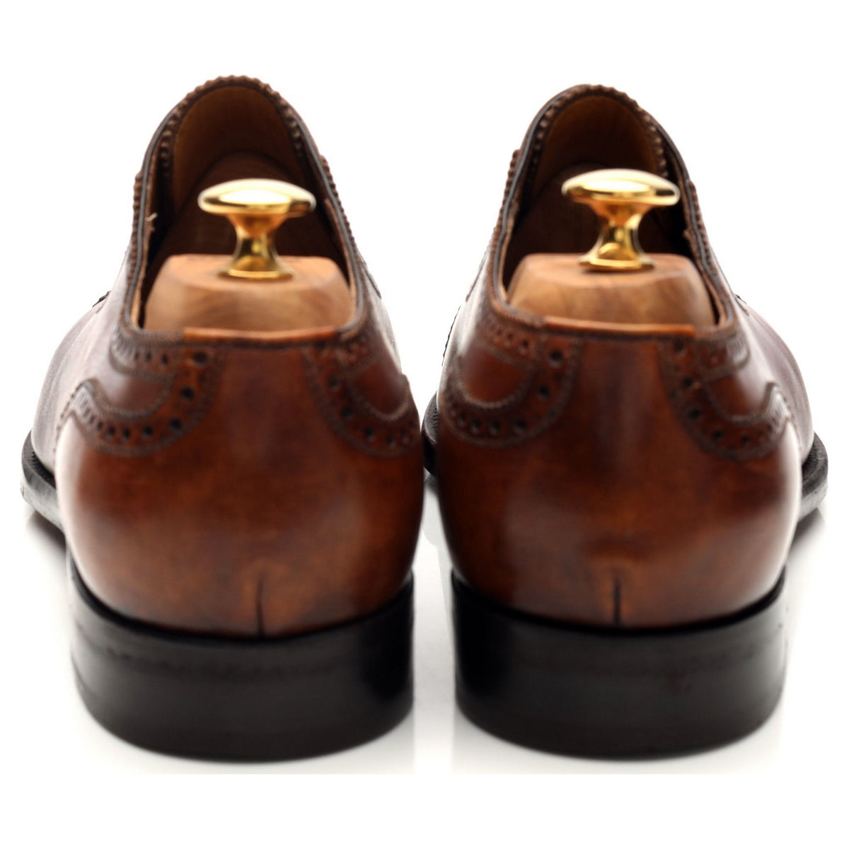 Tan Brown Leather Oxford Brogues UK 8