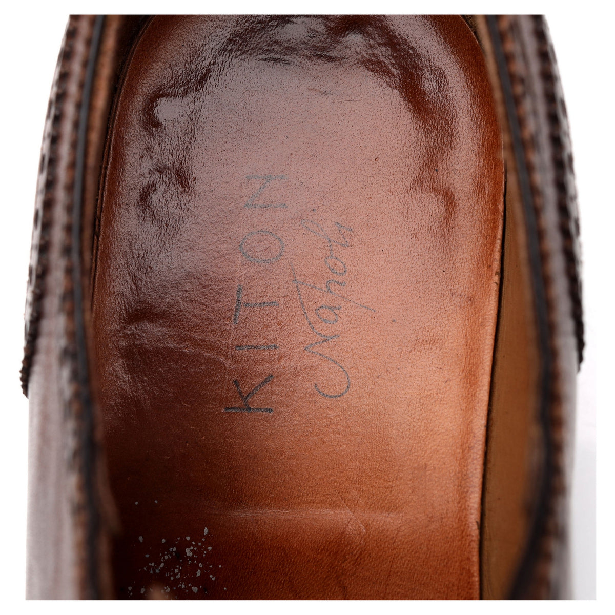 Tan Brown Leather Oxford Brogues UK 8
