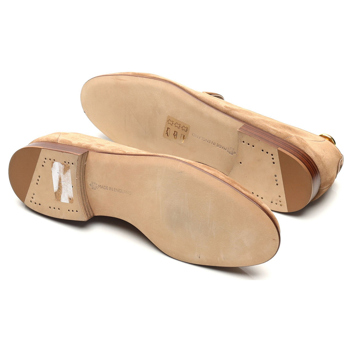 &#39;Penzance&#39; Sand Suede Tassel Slippers UK 6 E