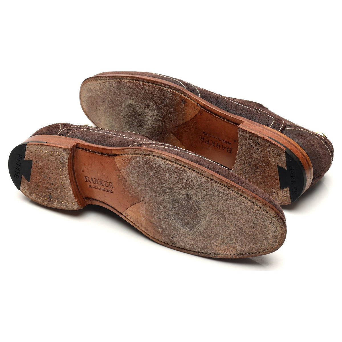 'Grant' Dark Brown Waxed Suede Brogues UK 8 F
