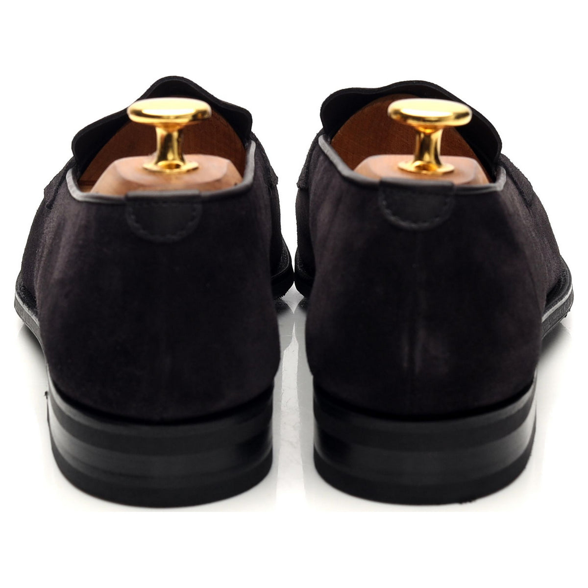 &#39;Piccadilly&#39; Dark Grey Suede Penny Loafers UK 6 E