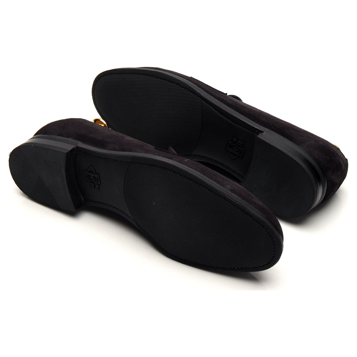 &#39;Piccadilly&#39; Dark Grey Suede Penny Loafers UK 6 E