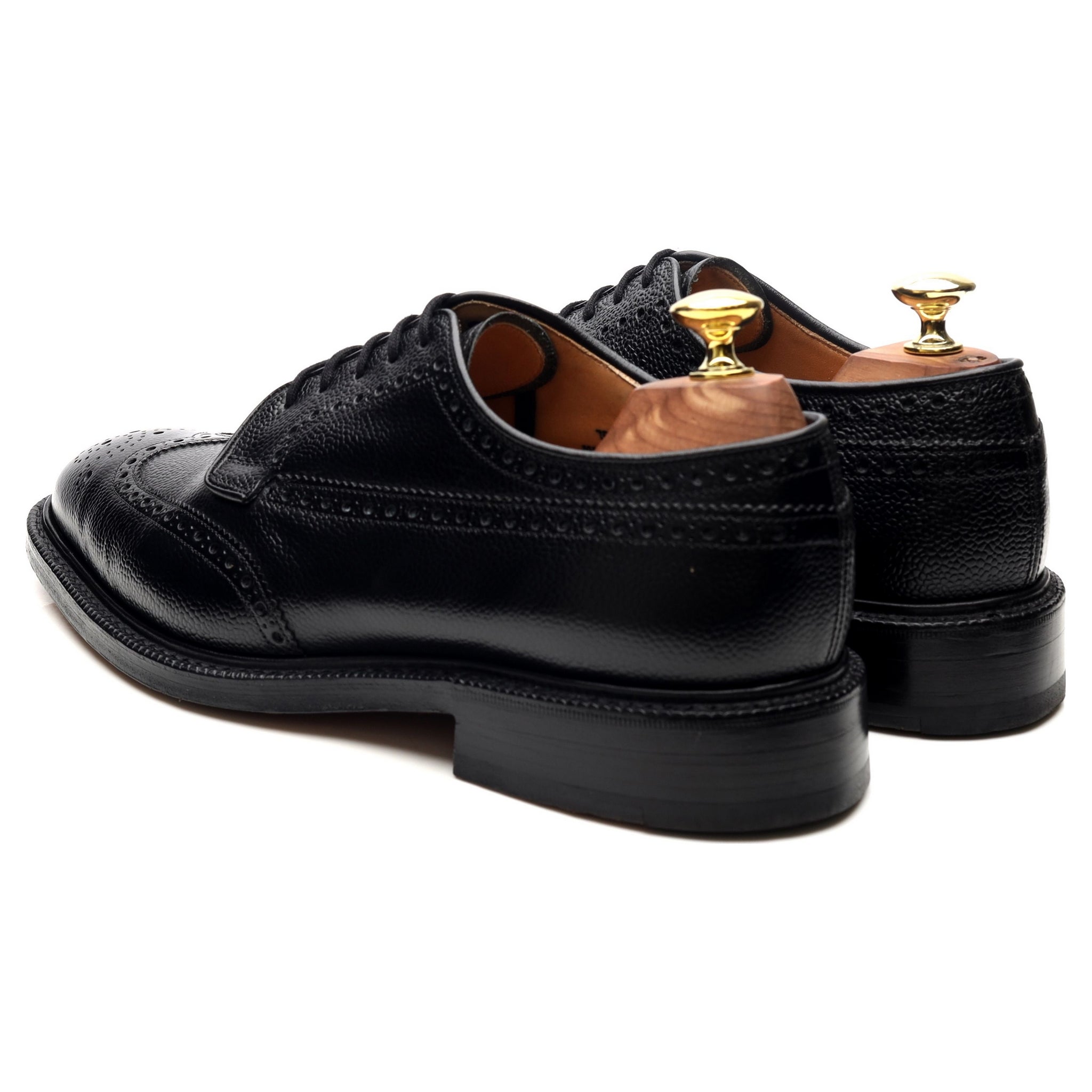 'Grafton' Black Leather Derby Brogues UK 7.5 G - Abbot's Shoes