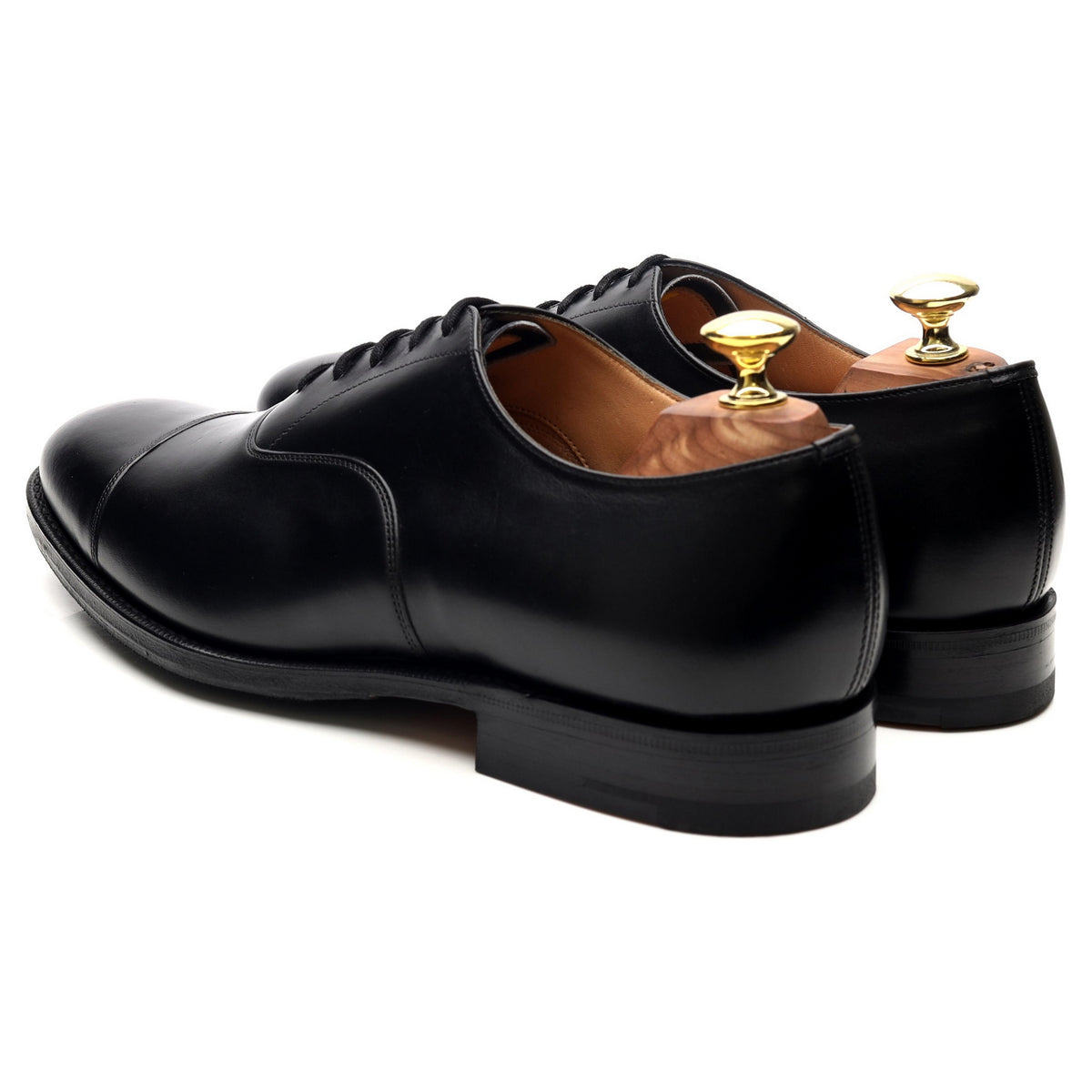 &#39;Balmoral&#39; Black Leather Oxford UK 7.5 G