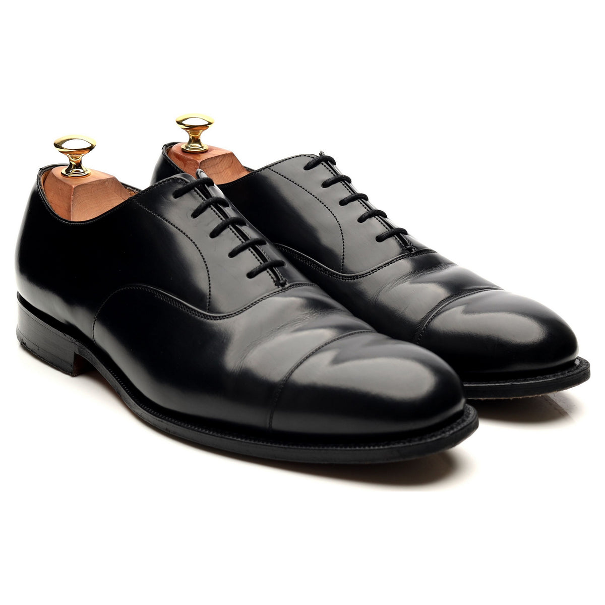 &#39;Consul&#39; Black Leather Oxford UK 9 G