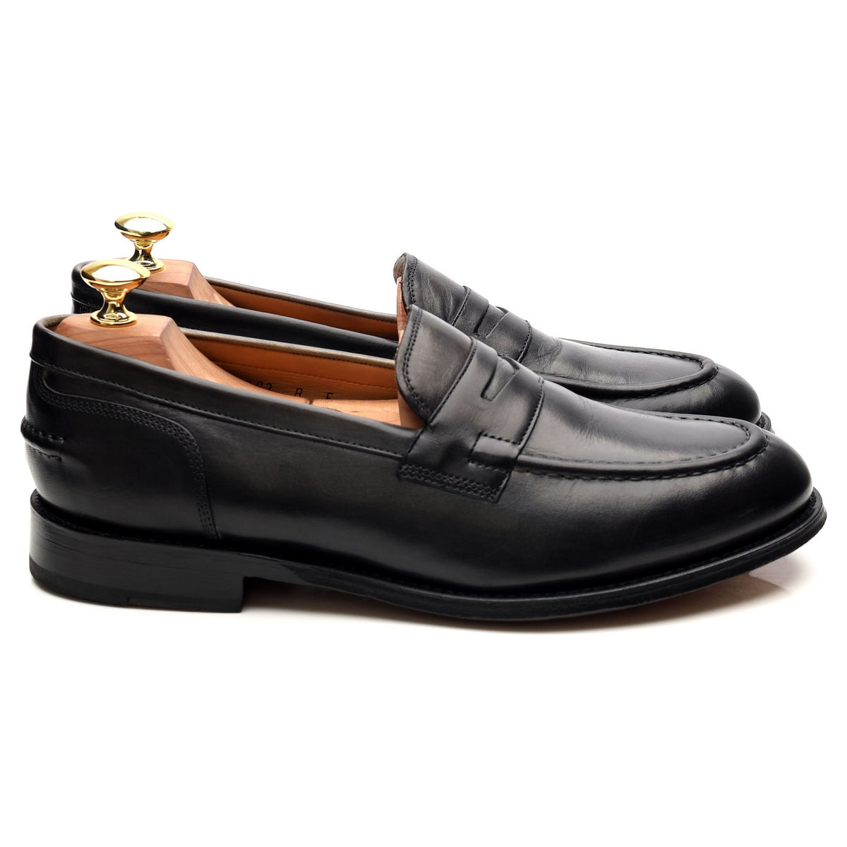 &#39;Maxwell&#39; Dark Grey Leather Loafers UK 8 E