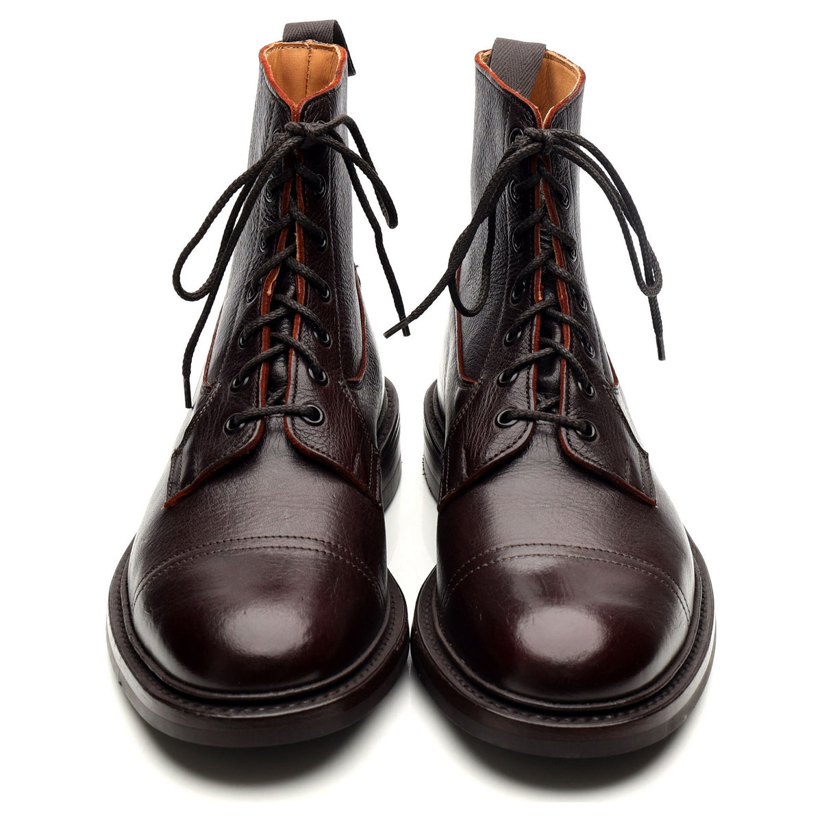 &#39;Grassmere&#39; Dark Brown Kudu Leather Derby Boots UK 9