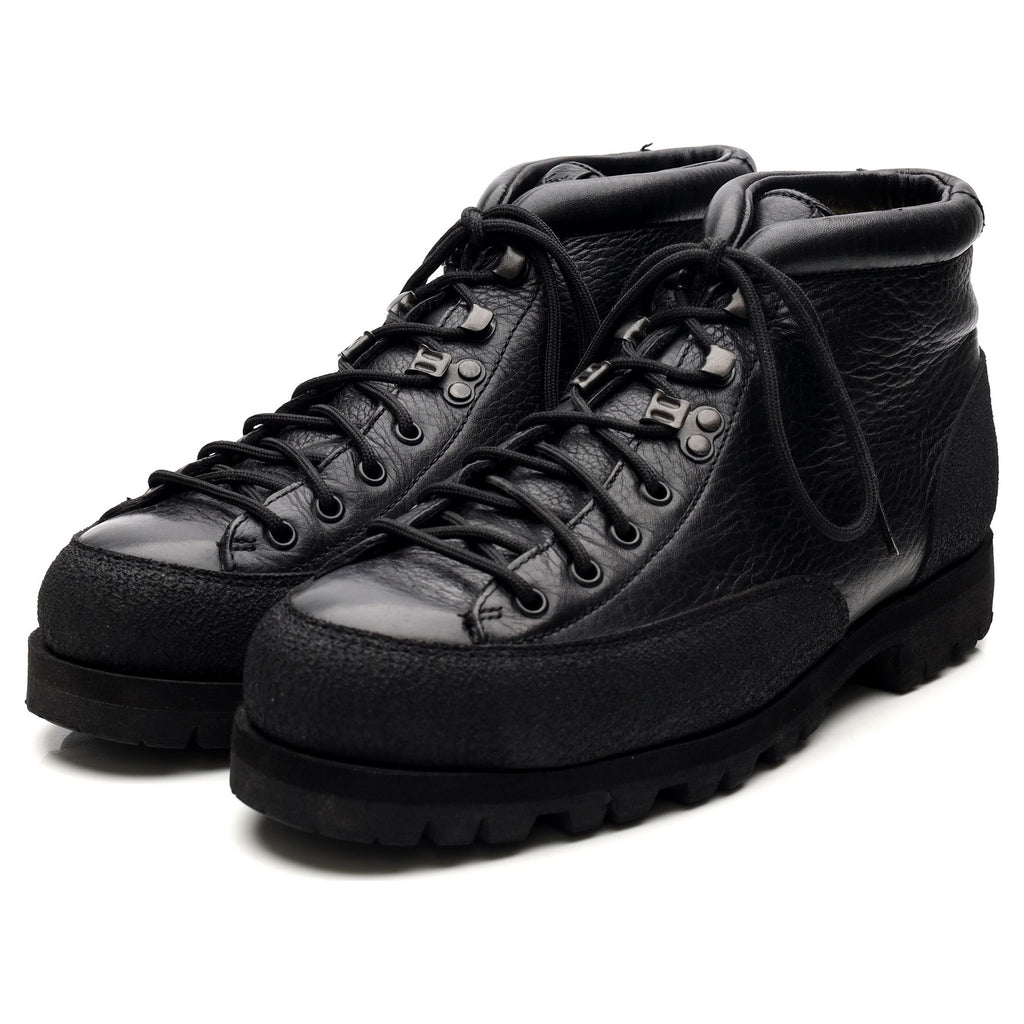 'Yosemite' Black Leather Hiker Boots UK 10