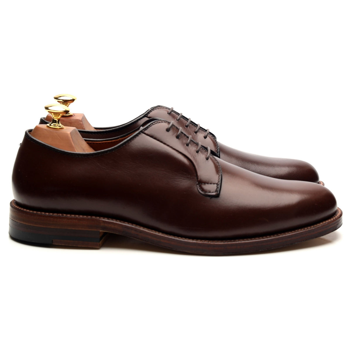 &#39;M6408&#39; Dark Brown Leather Derby UK 8.5 - 11