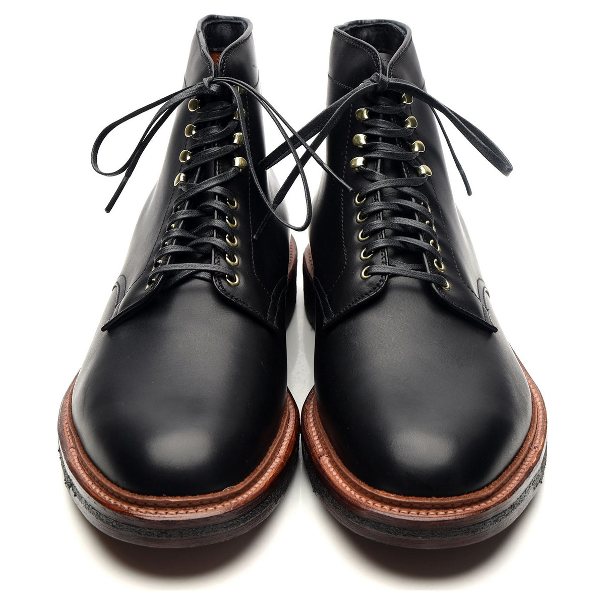 &#39;4515H&#39; Black Leather Boots UK 11.5 US 12 E