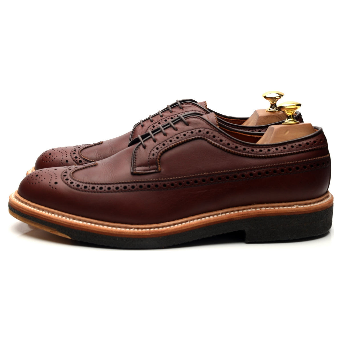 &#39;M4504&#39; Brown Leather Derby Brogues UK 8.5 US 9 E