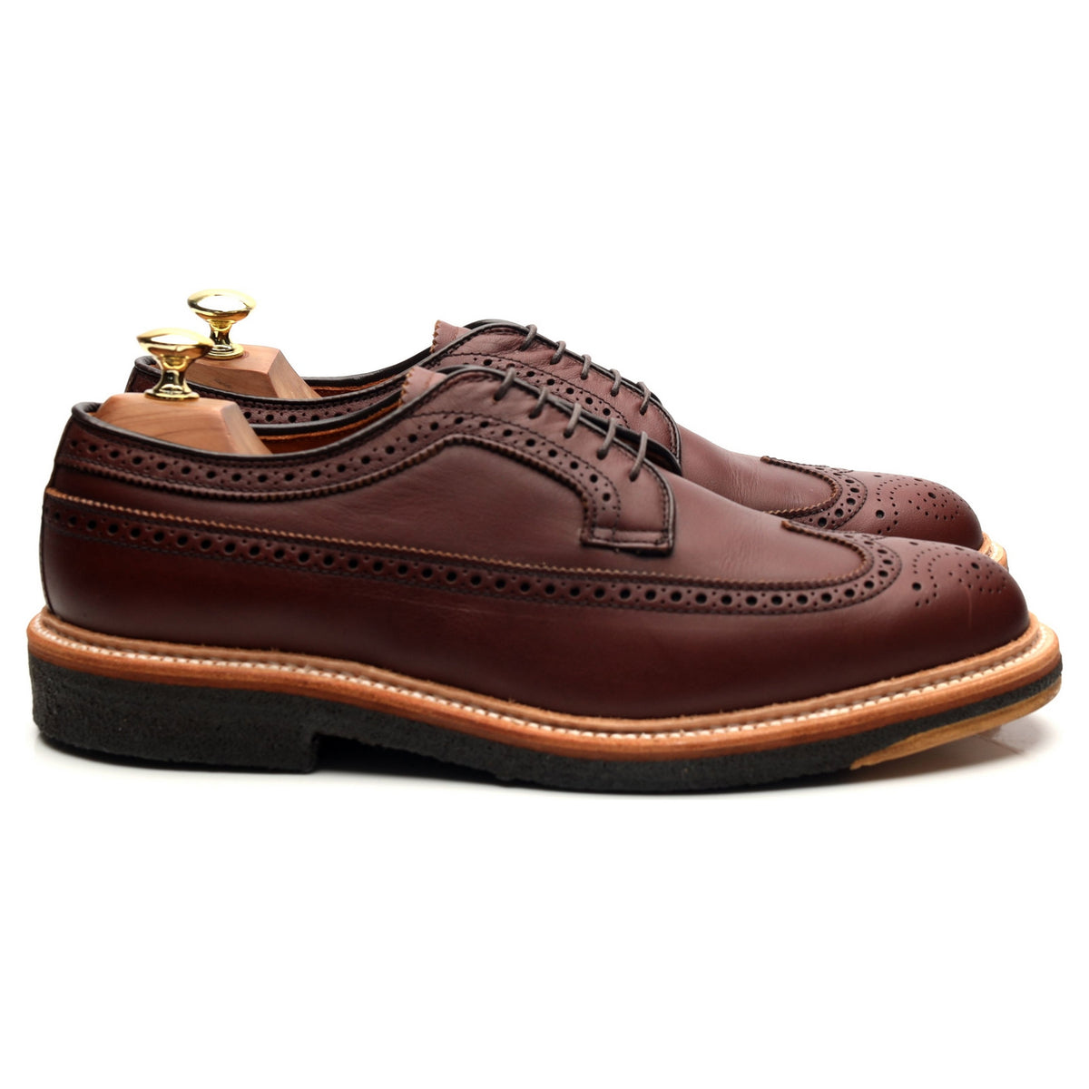 &#39;M4504&#39; Brown Leather Derby Brogues UK 8.5 US 9 E