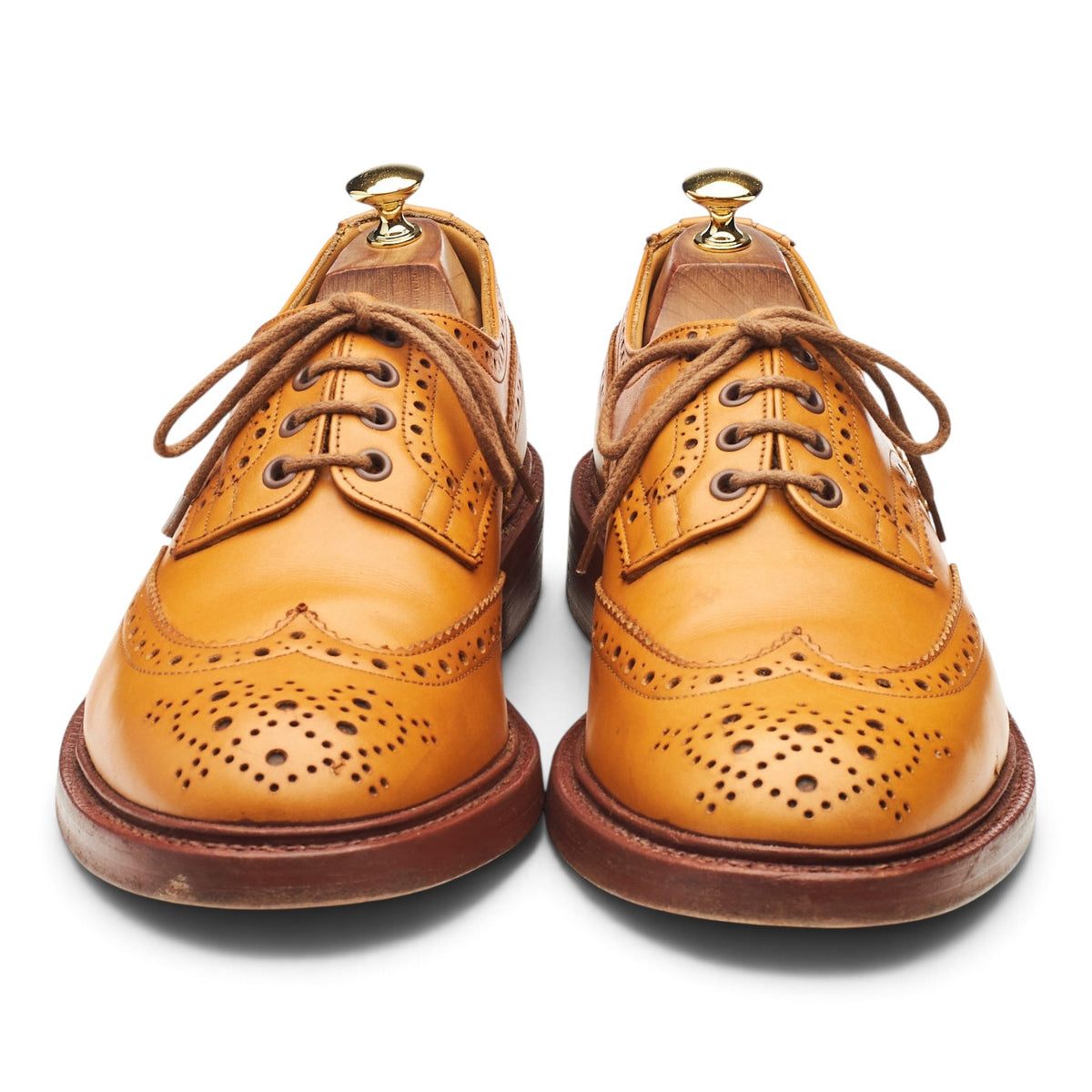'Bourton' Tan Brown Leather Derby Brogues UK 10