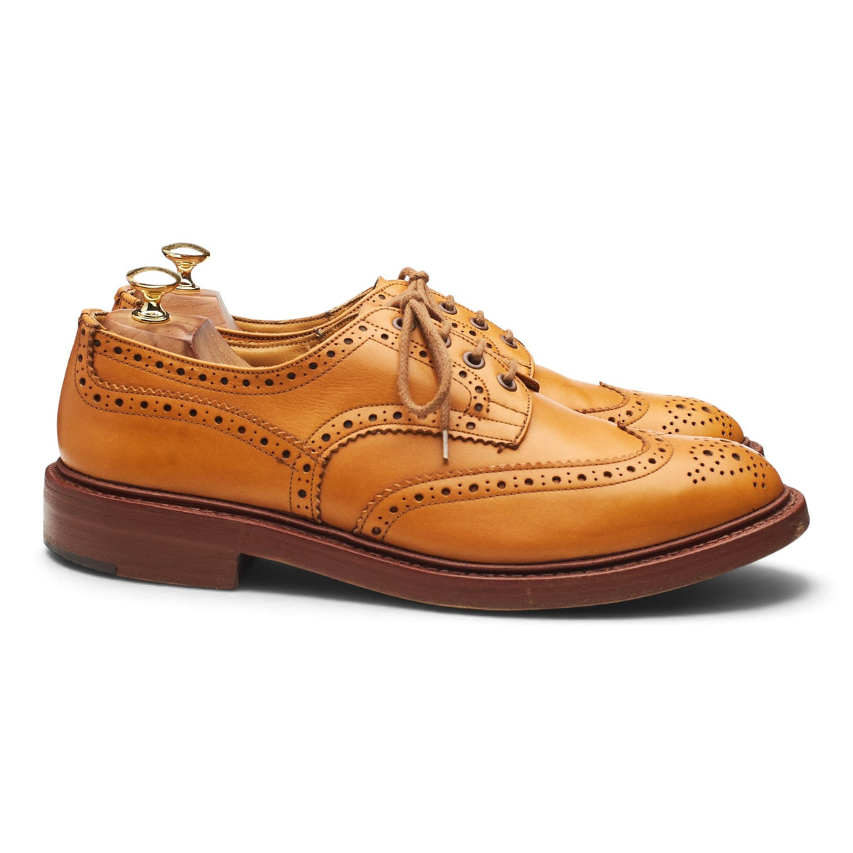 'Bourton' Tan Brown Leather Derby Brogues UK 10