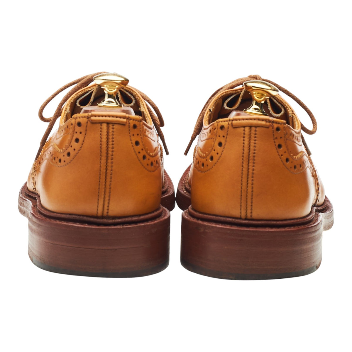 'Bourton' Tan Brown Leather Derby Brogues UK 10