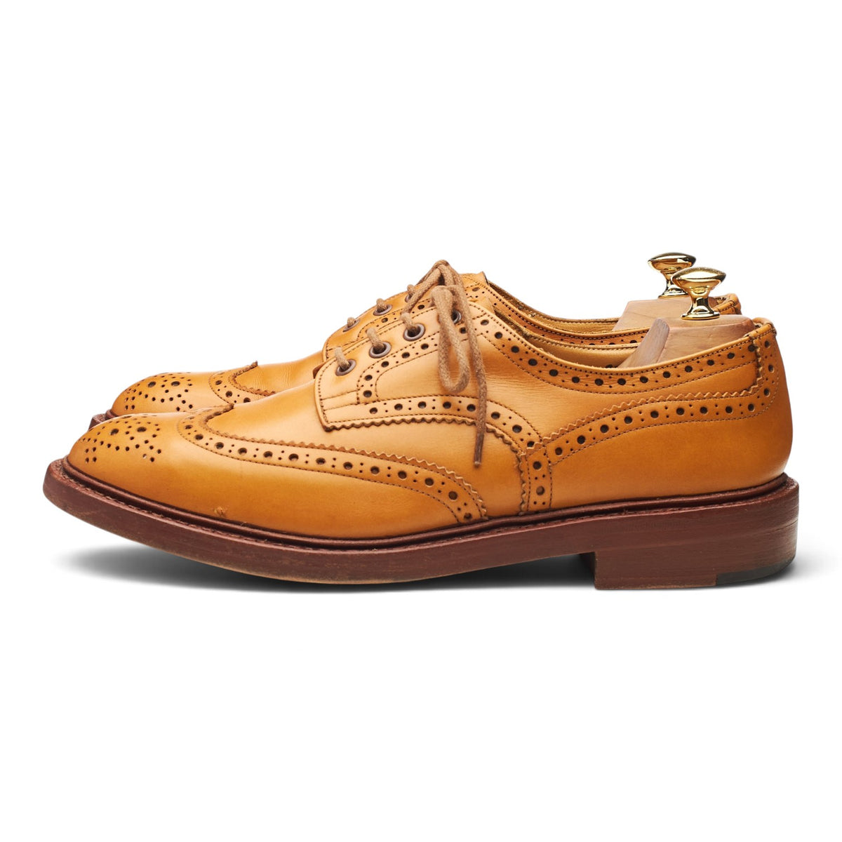 'Bourton' Tan Brown Leather Derby Brogues UK 10