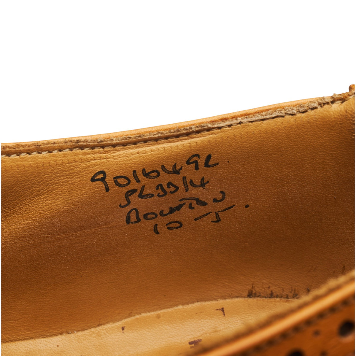 'Bourton' Tan Brown Leather Derby Brogues UK 10